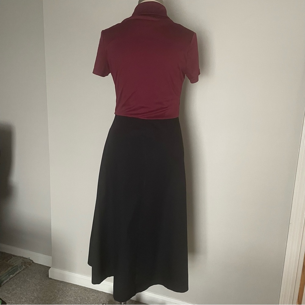 Lindy Bop Elsa burgundy and black dress size M - Picture 5 of 7